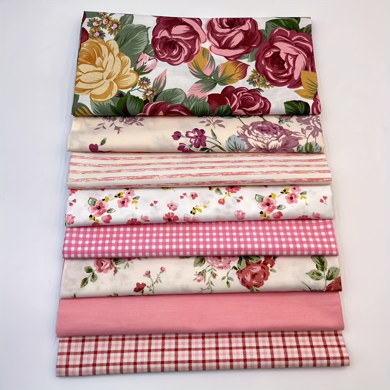 8pcs Cotton Precut Quilting Fabric Squares Sheets For Sewing Quilting Crafting, Design