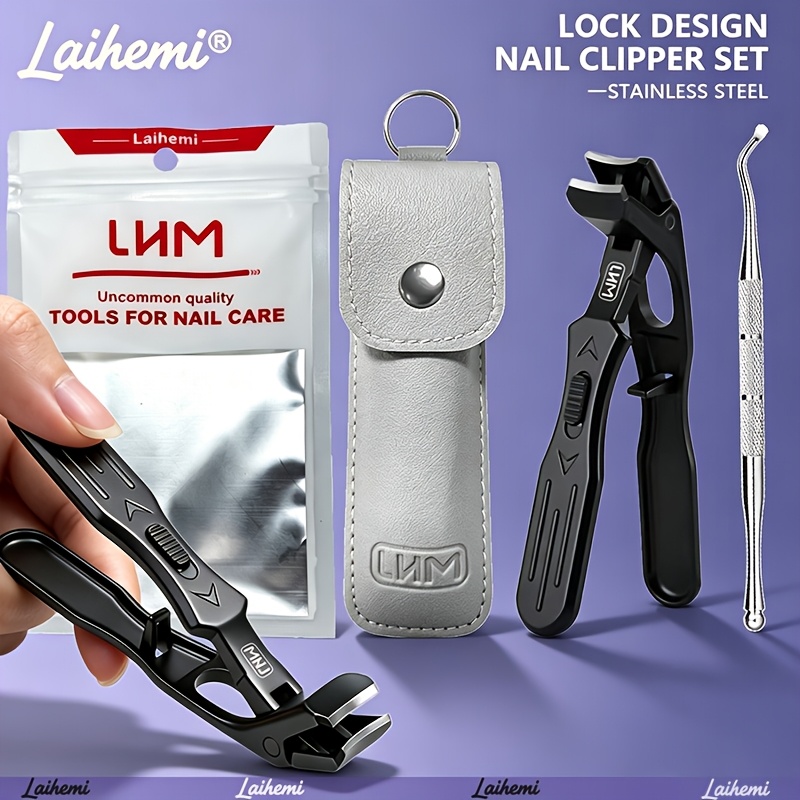 Curved Nail Clippers Set with Ergonomic Design and Storage Box