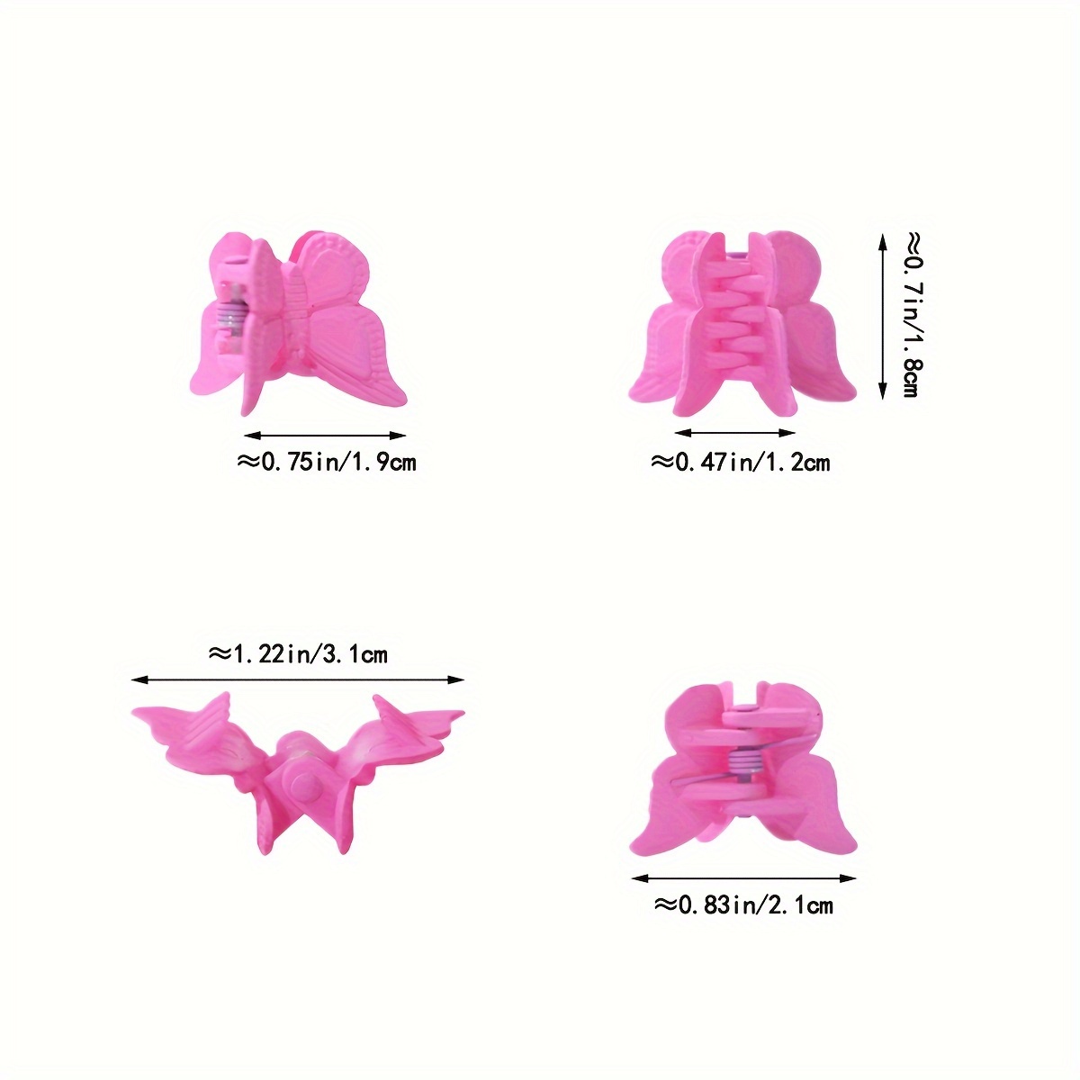 20 Piece Set Of Women s Colorful Butterfly Plastic Hair Accessories, Fashionable Hair Clips Suitable For , Cute Hair Clips, Mini Grab Clips, Hair Accessories Set details 3