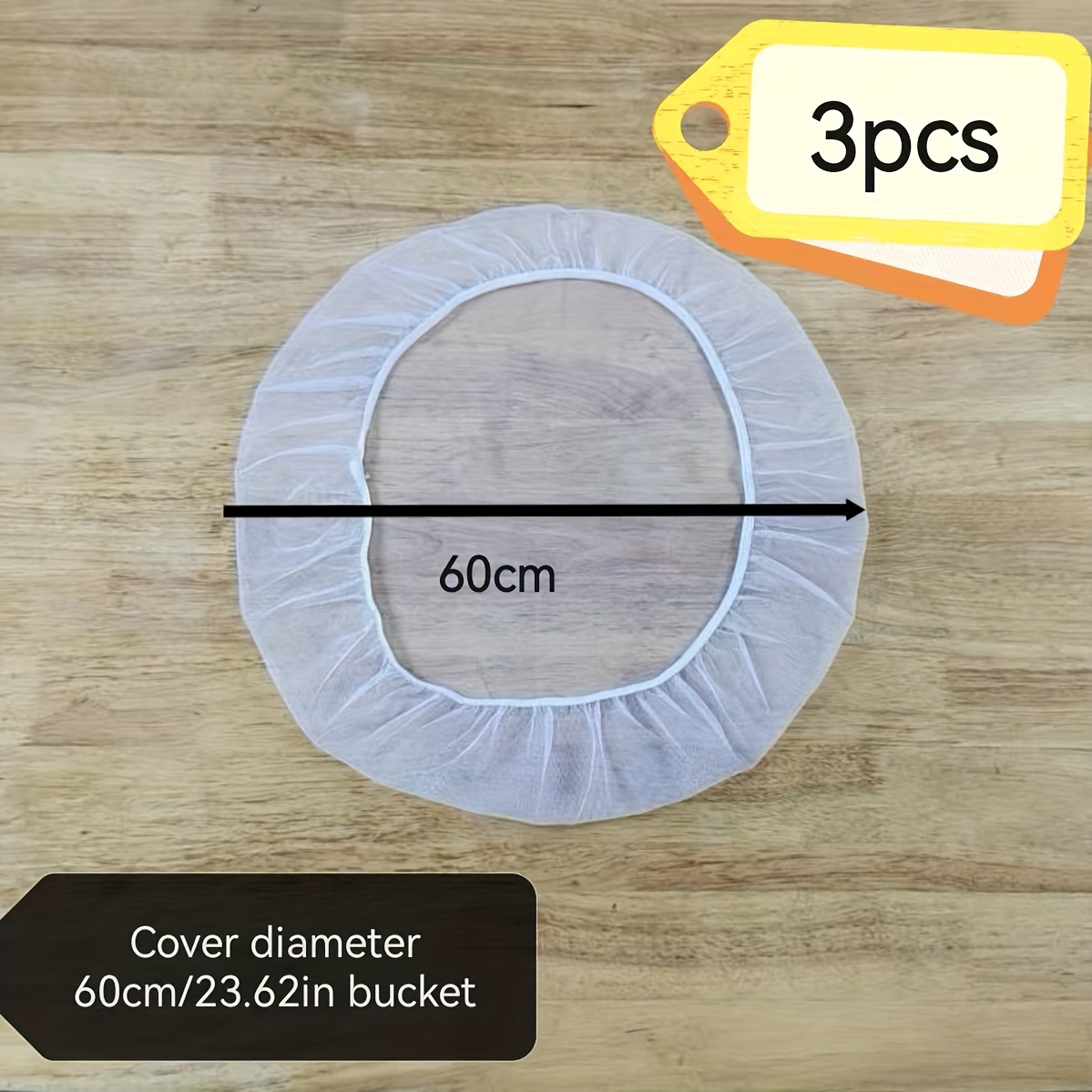 3pcs Durable Polyester Mesh Cover For Outdoor Rain Barrels - White, Suitable For Standard -type Rainwater Collectors, Functional Design