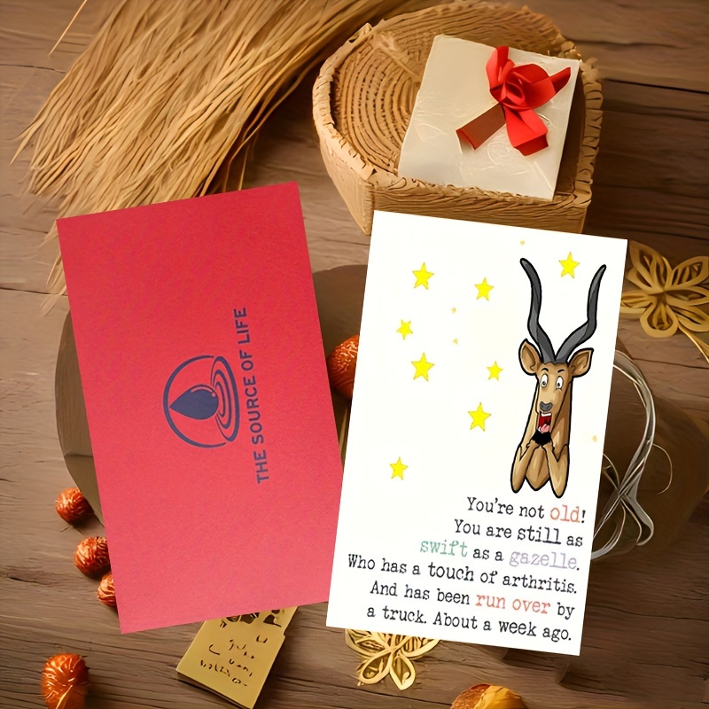 Humorous Birthday Greeting Card Funny Gazelle Joke Card Temu