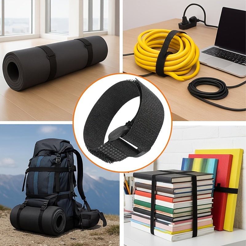 19 Pack Reusable Fastening Cable Straps, Adjustable Hook and Loop Nylon Ties