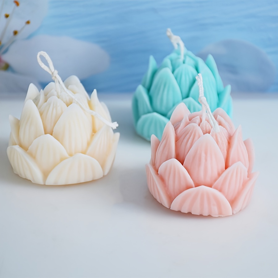 

Moule en silicone pour bougie en de fleur de lotus - Loisirs créatifs pour du savon, des bougies ou de l'