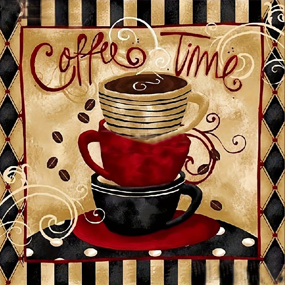 

5d Diy Diamond Painting For Adults And Beginners Coffee Cups Diamond Painting For Living Room Bedroom Decoration