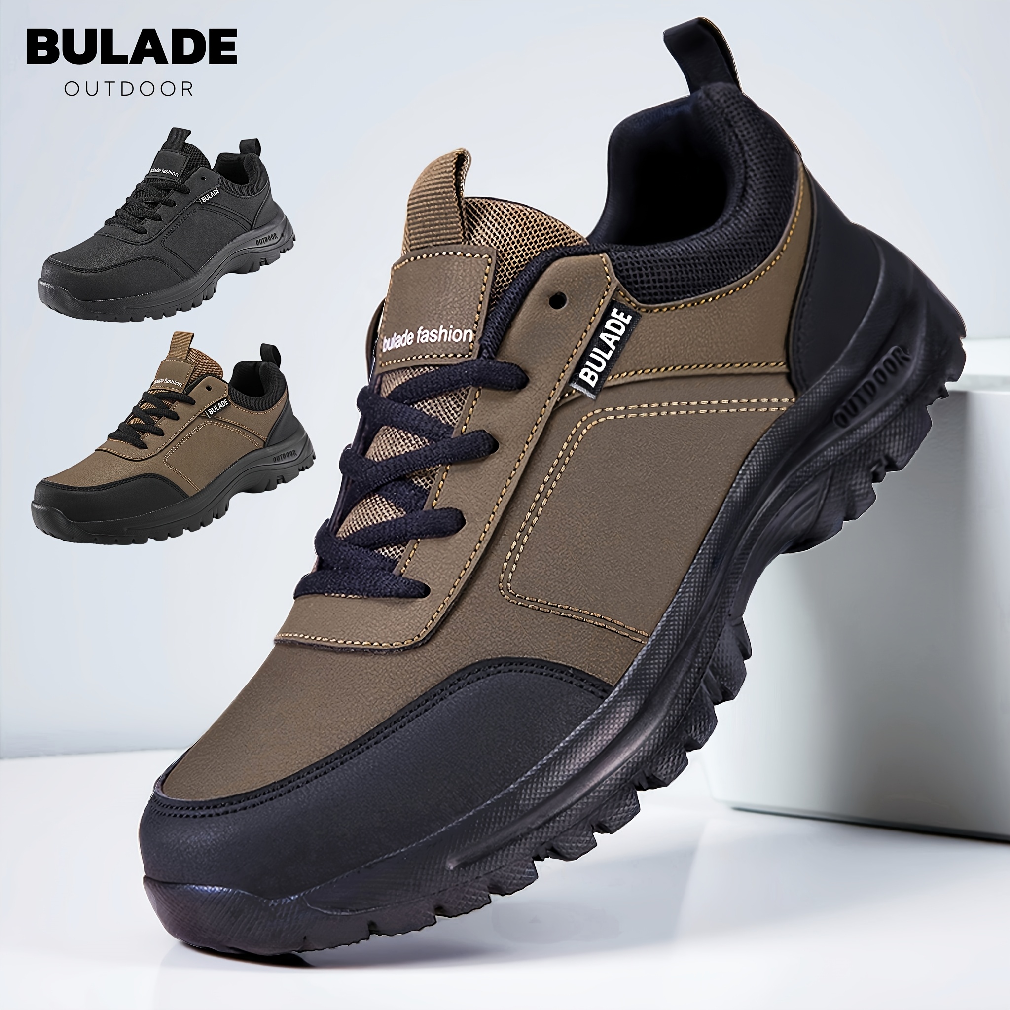 imagen del artículo zapatillas de senderismo de caña   antideslizantes para hombre y pareja - parte superior y  ,   -   para  , adecuadas para exteriores, montañismo, deportes, uso casual - zapatillas de cordones para trekking y uso  