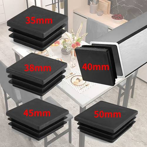 14pcs square tube inserts anti slip and anti scuff pads for tables and chairs steel tube resistant protection pads waterproof and dustproof top quality decorative items for furniture