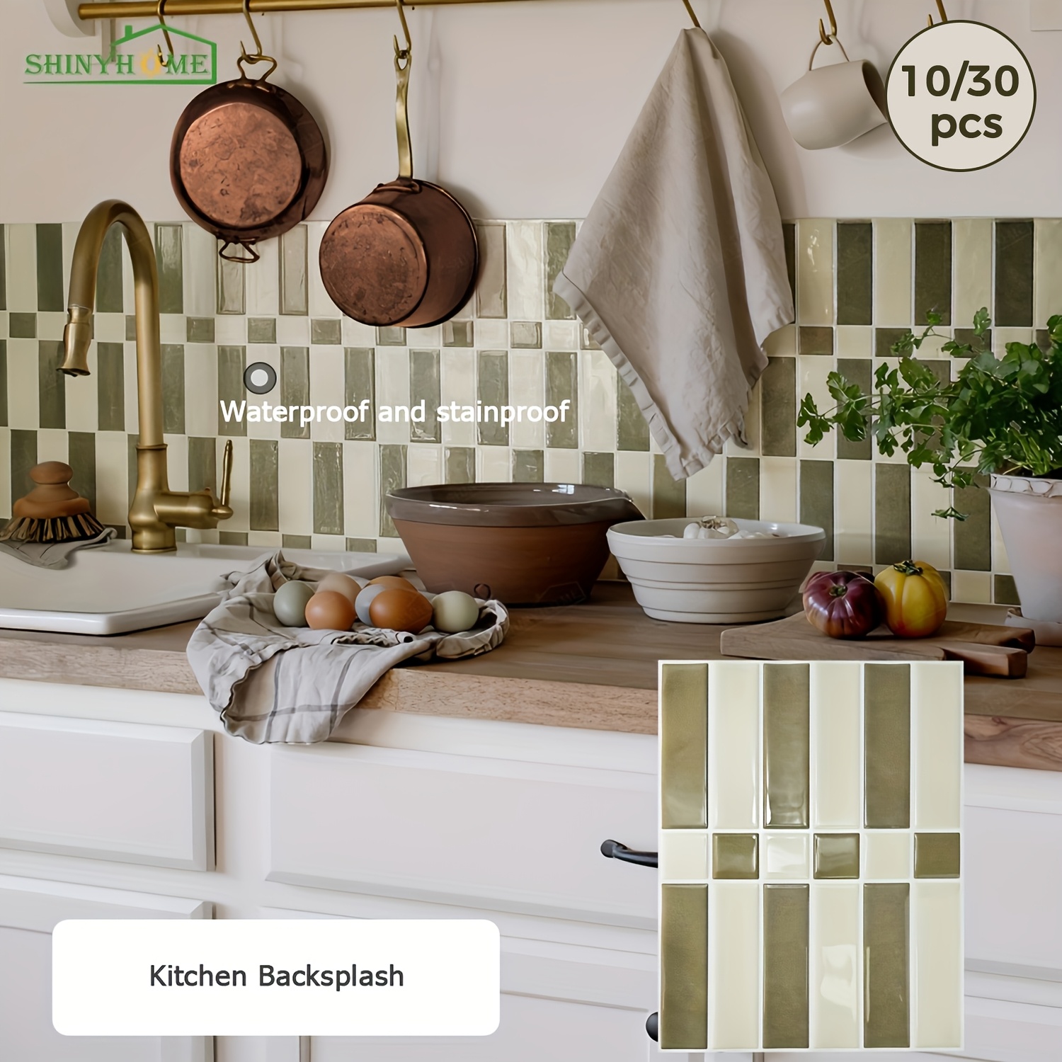 Adesivi Per Piastrelle 100 Pezzi, PVC, 15x15 Cm, Adesivi Per Piastrelle 100 Pezzi Pvc 15x15 Cm Adesivi Per Piastrelle A Mosaico Decorazione Autoadesiva Per Piastrelle 91687890