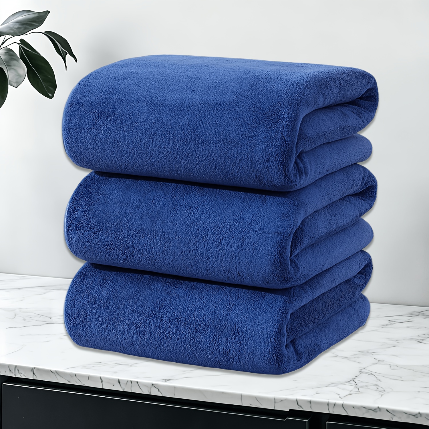 TEMU 3pcs Towel Set, 3pcss 70 X 140cm Towels Quick-drying, Fast Absorption, Lightweight, Ideal For Home, Hotel, And Spa Use, , Camping Towel Set