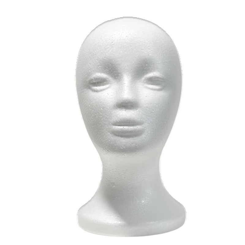 

Unisex-adult Foam Mannequin Head For Wig, Hat & Glasses Display - Round Base, White