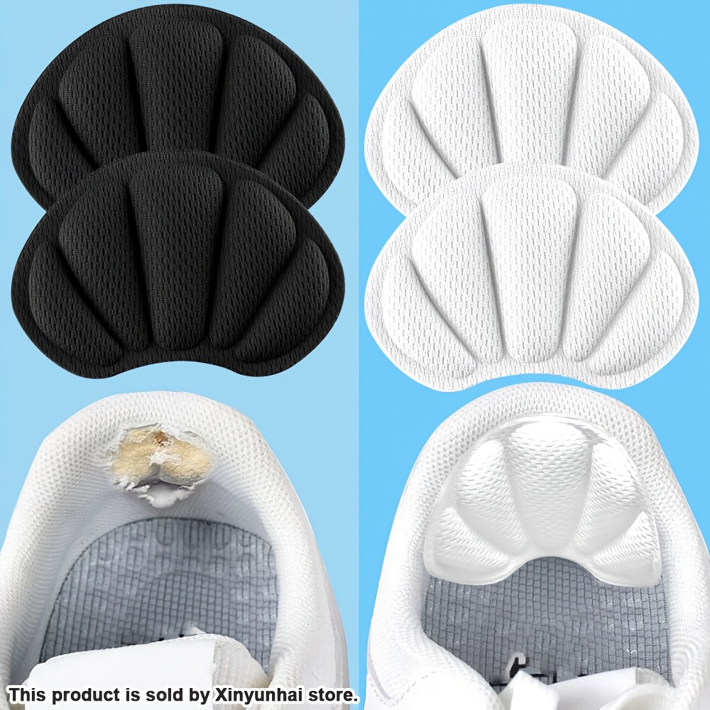 8 pack suitable for sneakers self   sneaker patches heel hole patches black white self   heel pads anti wear heel liners covers   areas on the back of sneakers durable scratch resistant and wear resistant repairs tears