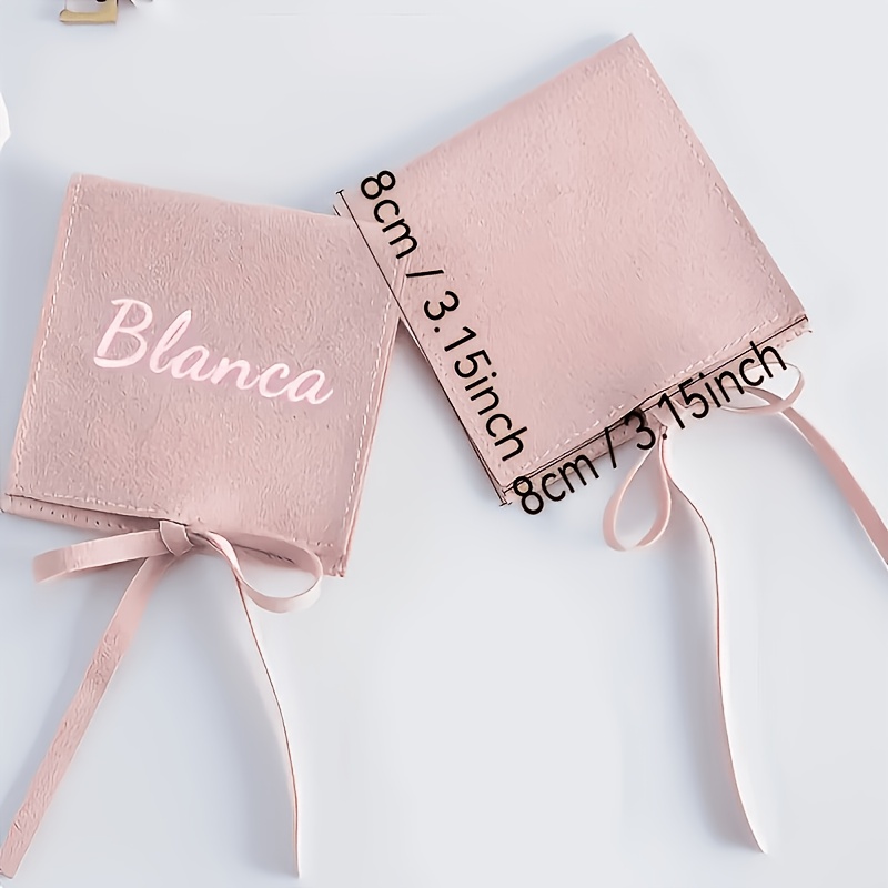 15pcs Custom Faux Jewelry Pouches for Wedding Favors
