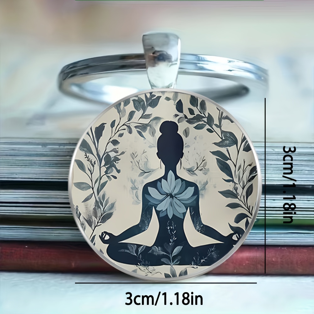 2D Flat Lotus Keychain Gift for Her/Him