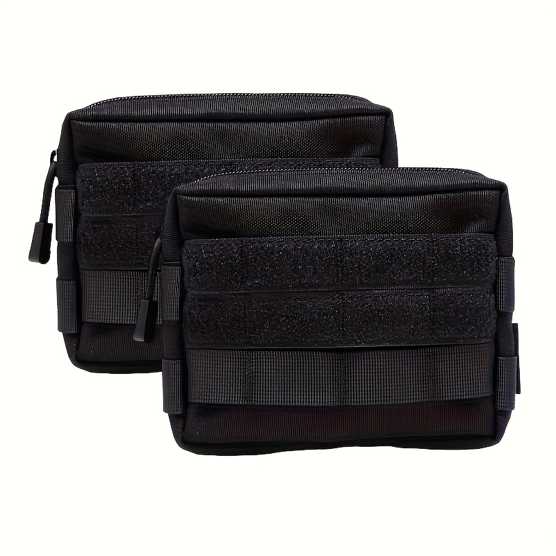 [ Additions] 2pcs 600d Outdoor Two-piece Set, Molle Waist Bag Multi-functional Fast-up Equipment System Commuting Storage Set Two-piece