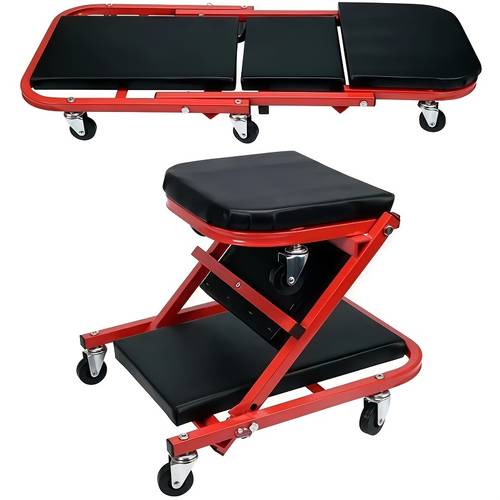 a versatile crawler that combines two functions featuring seats that are about 35 98 inches wide an adjustable rolling garage chair and a folding car crawler with wheels a perfect tool for your needs