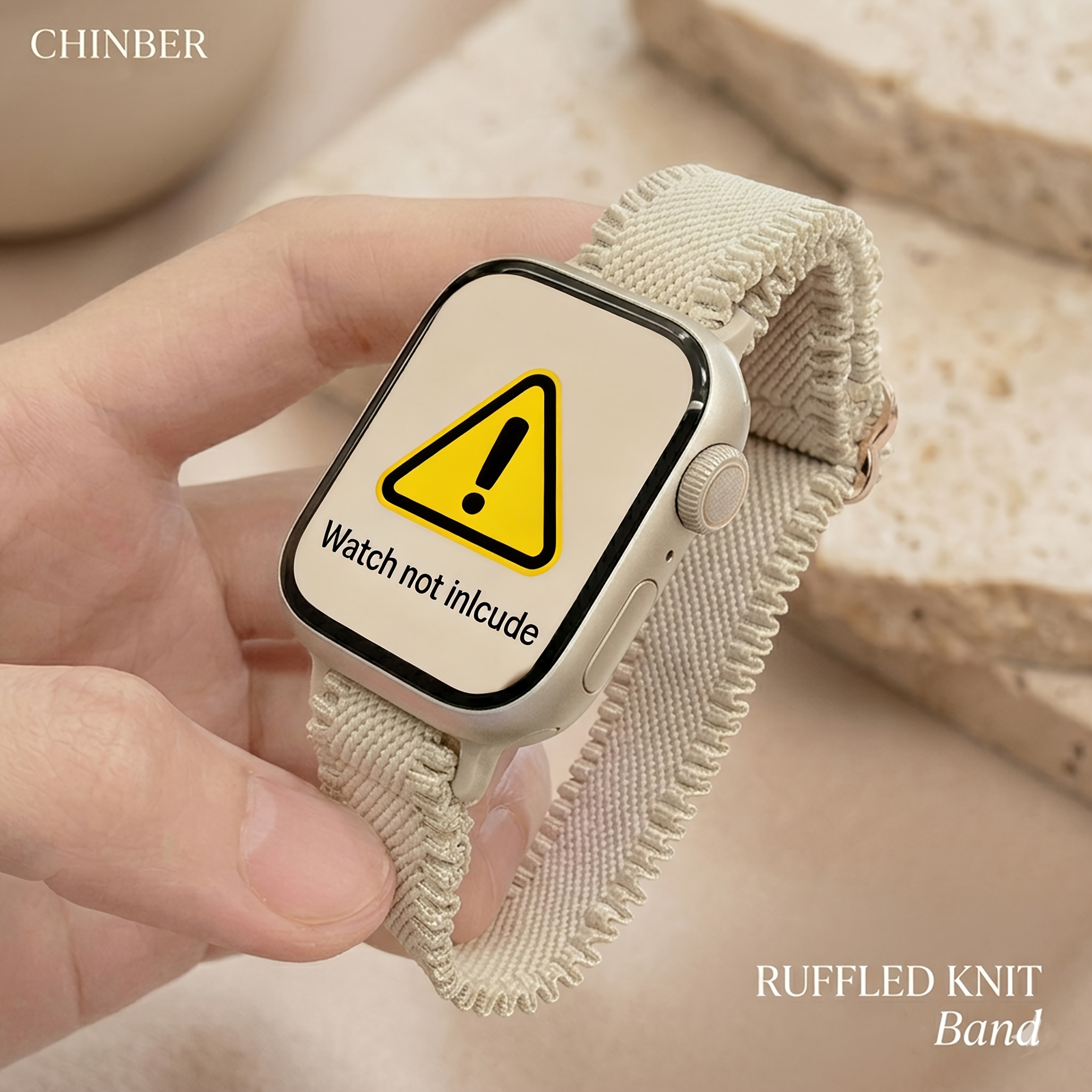 TEMU CHINBER Correa Delgada Trenzada Elástica Compatible con Apple Watch Band 38Mm 40Mm 41Mm 42Mm 44Mm 45Mm 46Mm 49Mm, Correas Elásticas Finas de