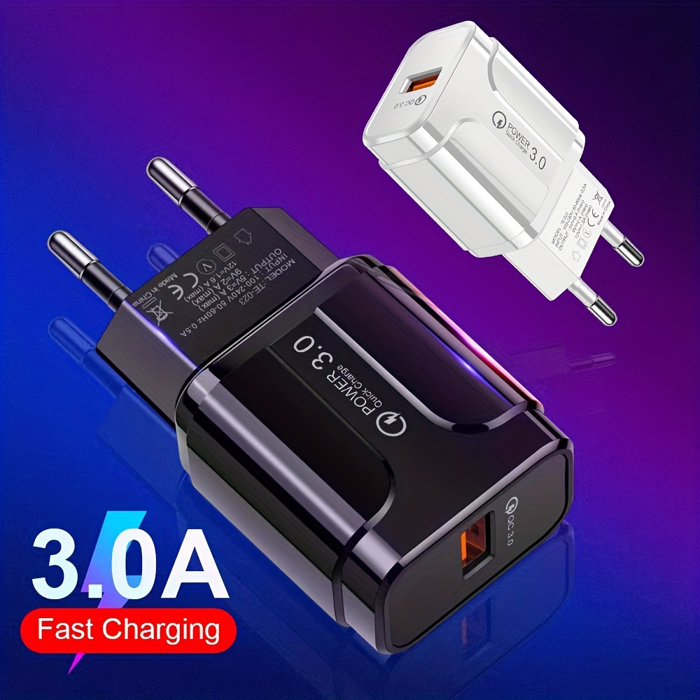 

18w 3a Fast Charger Qc 3.0 Usb Charging For Samsung Galaxy S Series Series, Pro Xiaomi