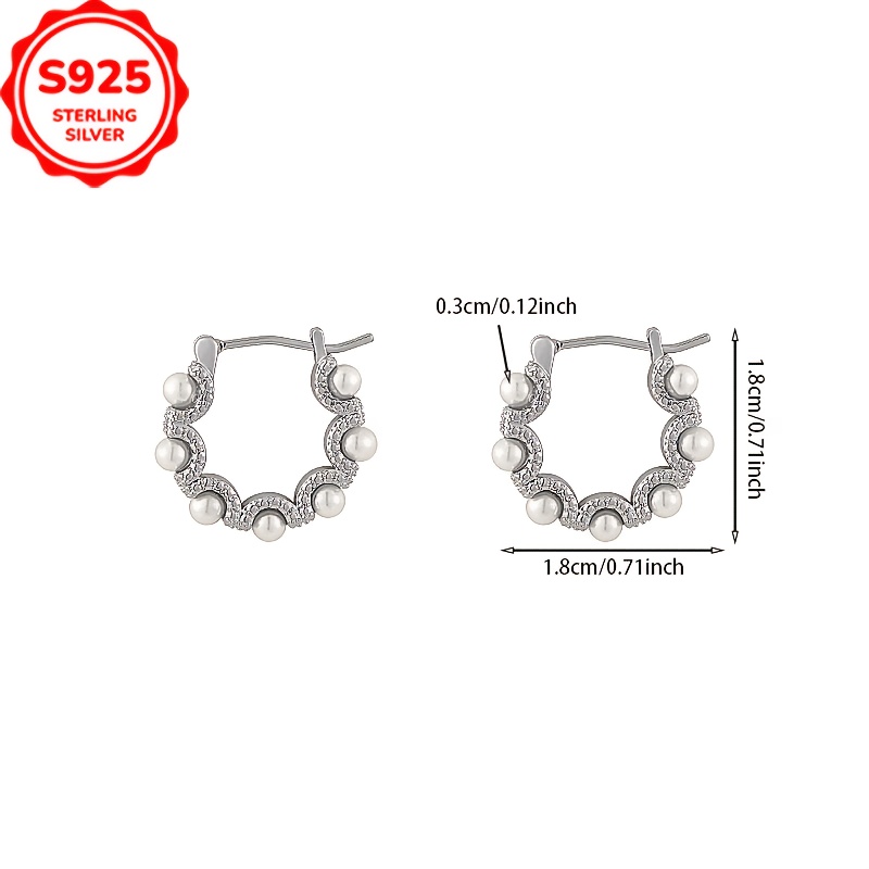 S925 Hypoallergenic Round Bead French Ear Clip