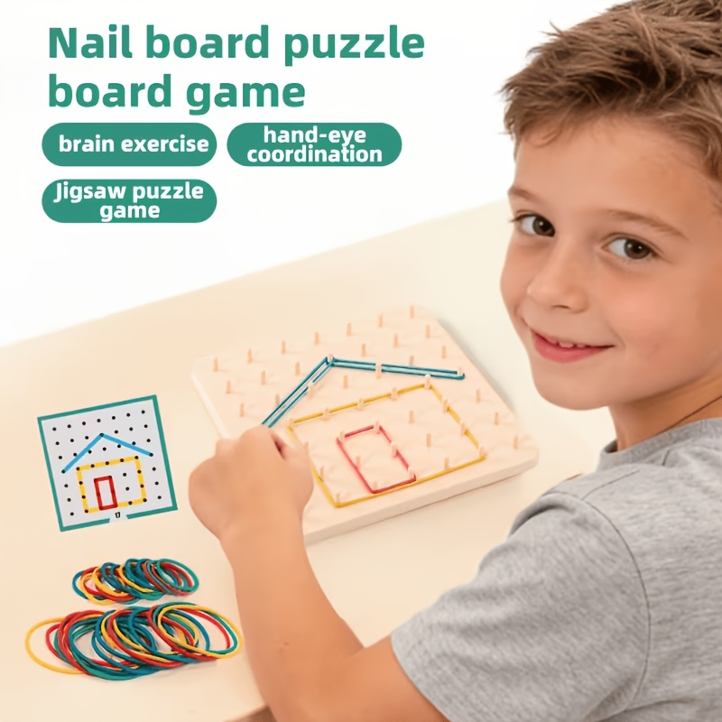 Geometric Shape Puzzle Board, Educational Game