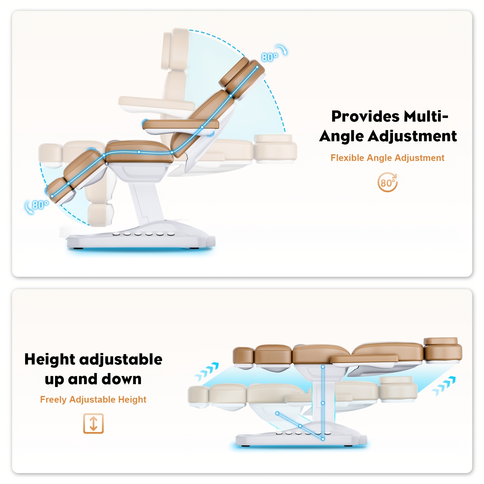 professional full massage bed with lifting device can hold 1500   professional adjustable facial bed   spa and waxing Product details 6