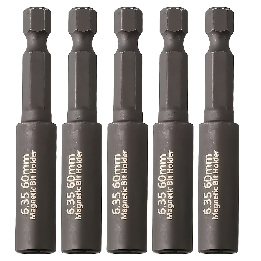 1/4" Strong Magnetic Extension Bit Holder, 4pcs Hex Shank Screwdriver Set, 60mm Extension Rod For Holding Screwdriver Bits And Screws