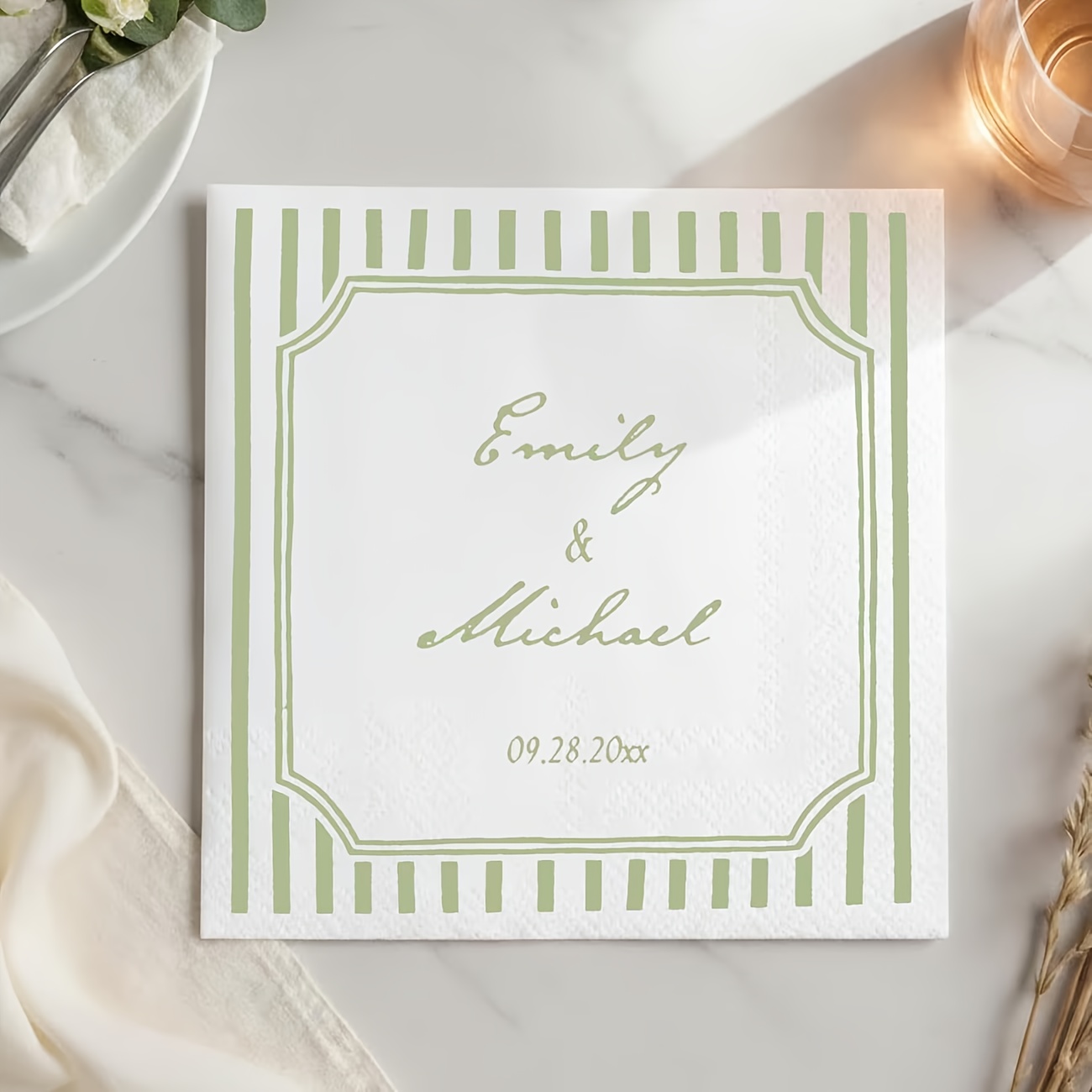 TEMU [customized]napkins, Personalized Wedding Napkins, Custom Printed Bridal Party Decorations, Custom Printed Cocktail Napkins, Custom Lettered