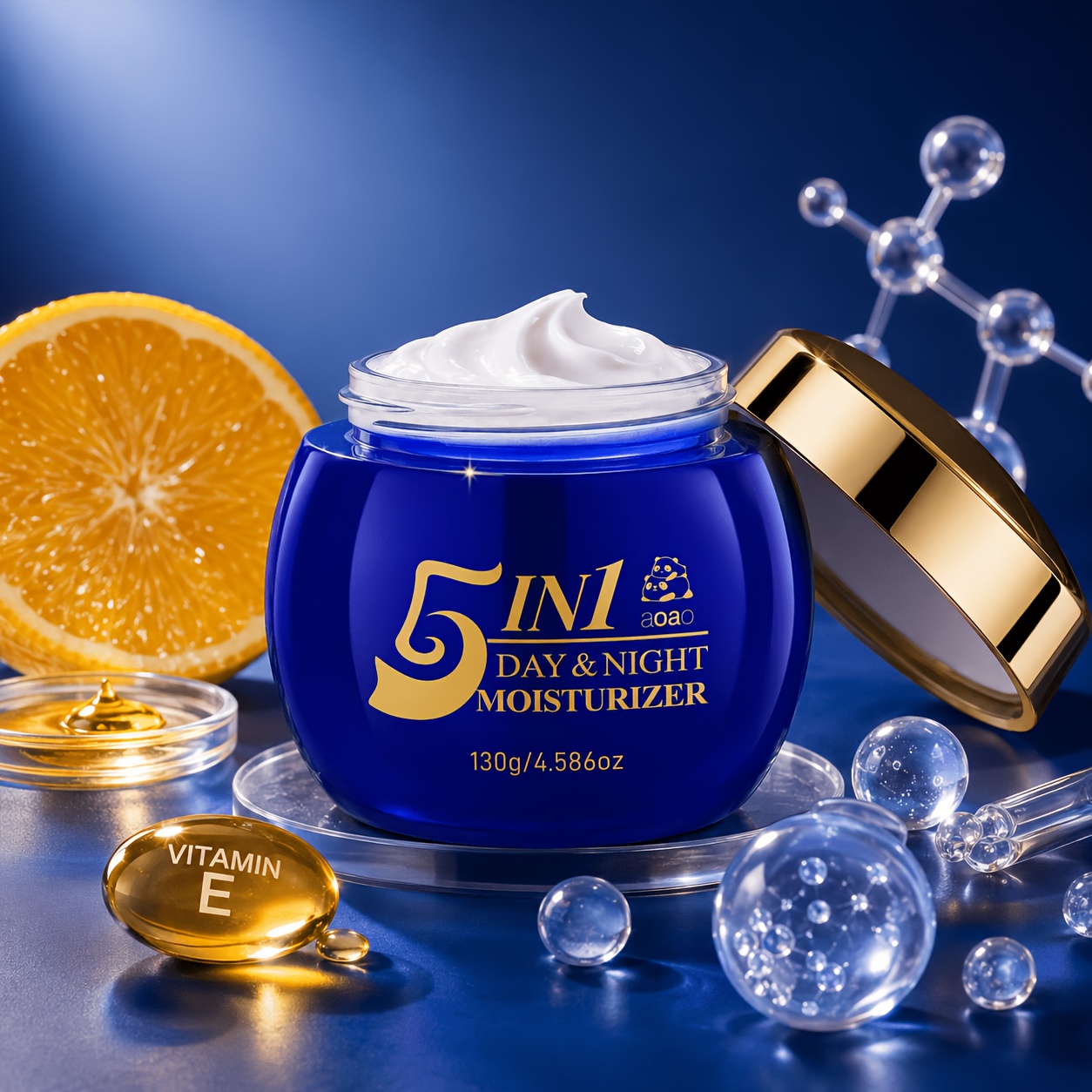 Image of 130g/4.586oz Vitamin With Collagen, Niacinamide, Vitamin E, Hyaluronic Acid And Aloe Vera Face And Neck Moisturizer Skincare To Make Skin Look