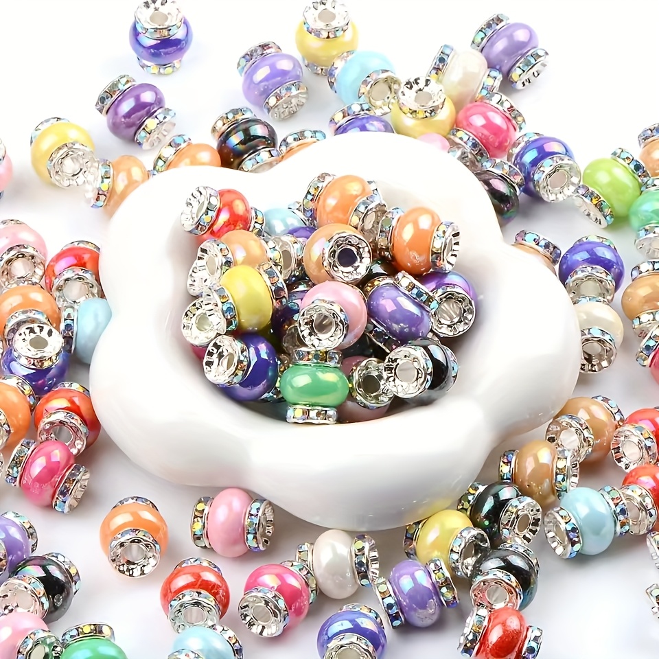 

10pcs Fashion Acrylic Beads, Lantern Shaped Spacer Beads For Making, Handmade Bracelets, Necklaces, And Pen Decorations, Decorative |lanternshaped Beads|vibrant Bead Designs, Beads For Jewelry Making