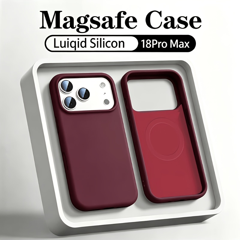 TEMU Phone Case: Liquid For Magsafe Case For Iphone 18 Pro Max 18 Pro 17 16 13 13 Wireless Charging Soft Cover