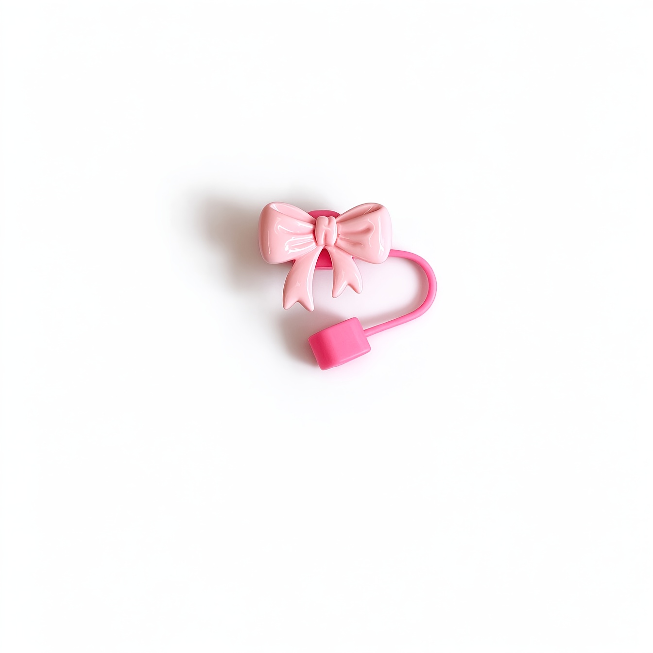 TEMU 1 Cute Resin Bow Sports Cup Straw Cover, Designed To Keep , Decoration. Reusable, Dustproof Cover Suitable For Party Cup Decoration Straw Top
