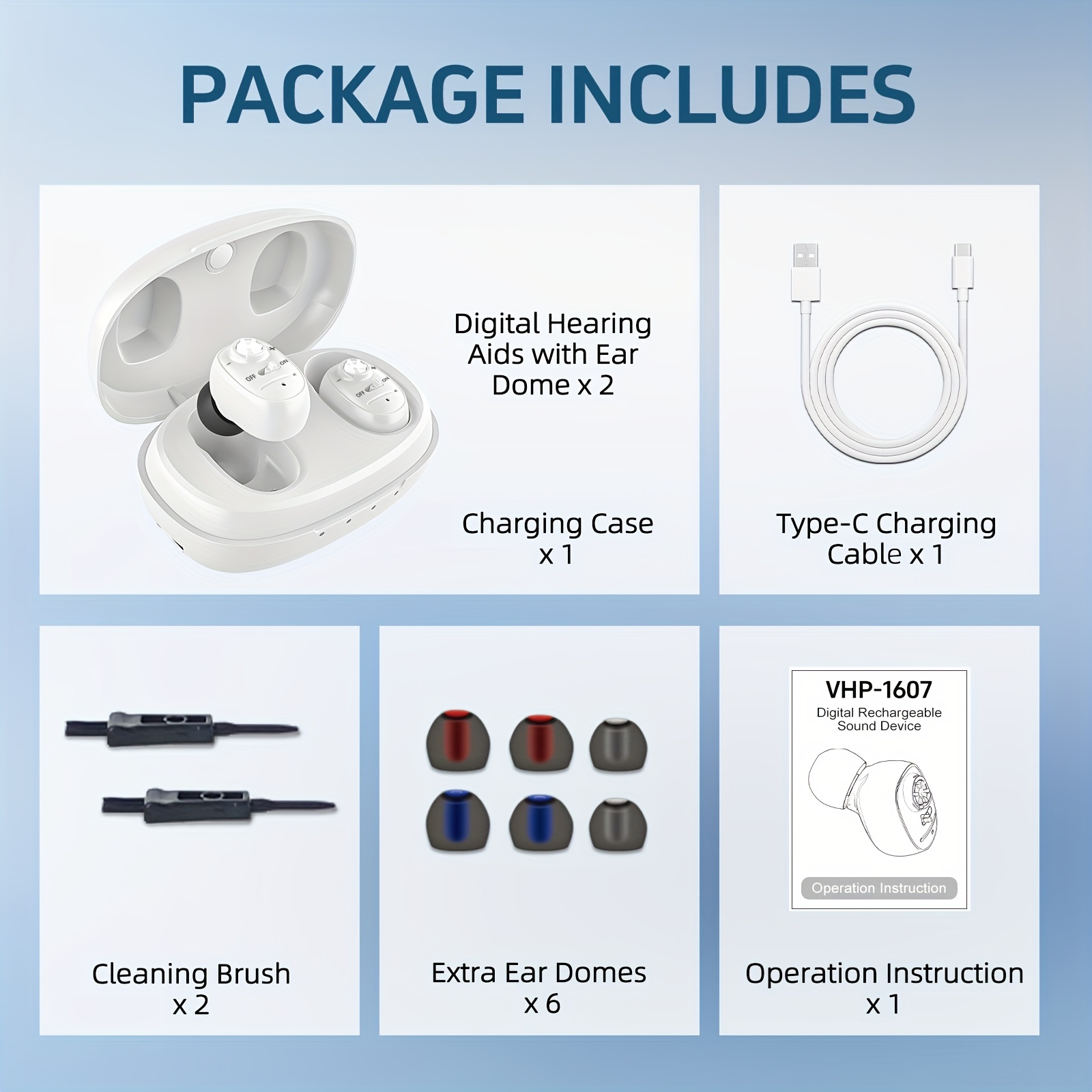 2+1pc Hearing Amplifier, USB Rechargeable With Charging Box, Adjustable Volume Control, Invisible In-ear Sound Amplifier, Long Battery Life, Suitable For Daily Outdoor And Family Gatherings, Call - Image 7