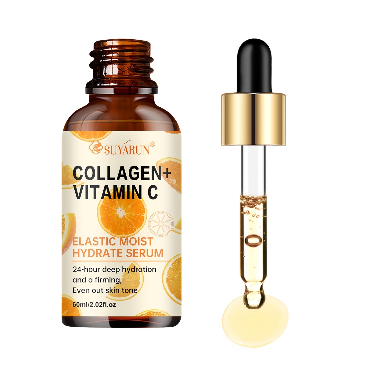 Image of Suyarun Collagen Vc Serum: Contains Collagen, Urea, Honey, Aloe Vera, Ceramide. Controls Oil, Hydration, Gentle And Non-irritating. Lightweight, Non-greasy Texture For Types. Brightens And Uneven