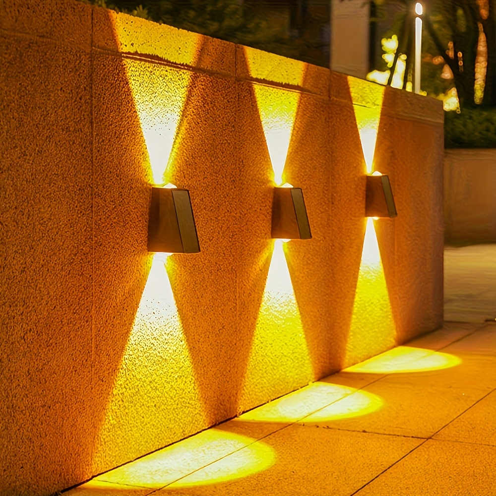 2pcs commercial street and   solar wall sconce 2led solar exterior wall light with   sensor top and   dual   for commercial  s courtyards gardens   decks