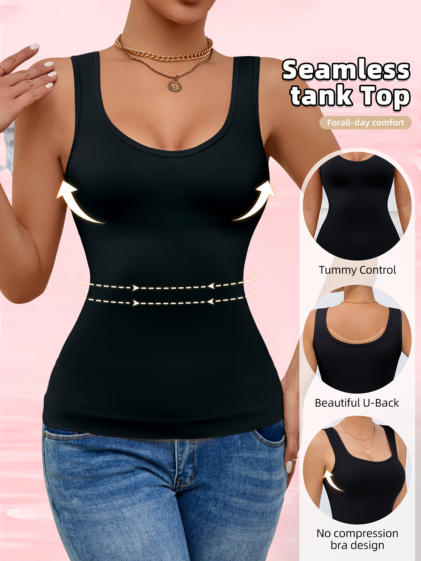 womens seamless tummy control vest sleeveless waist trainer shapewear top for body sculpting and waist shaping