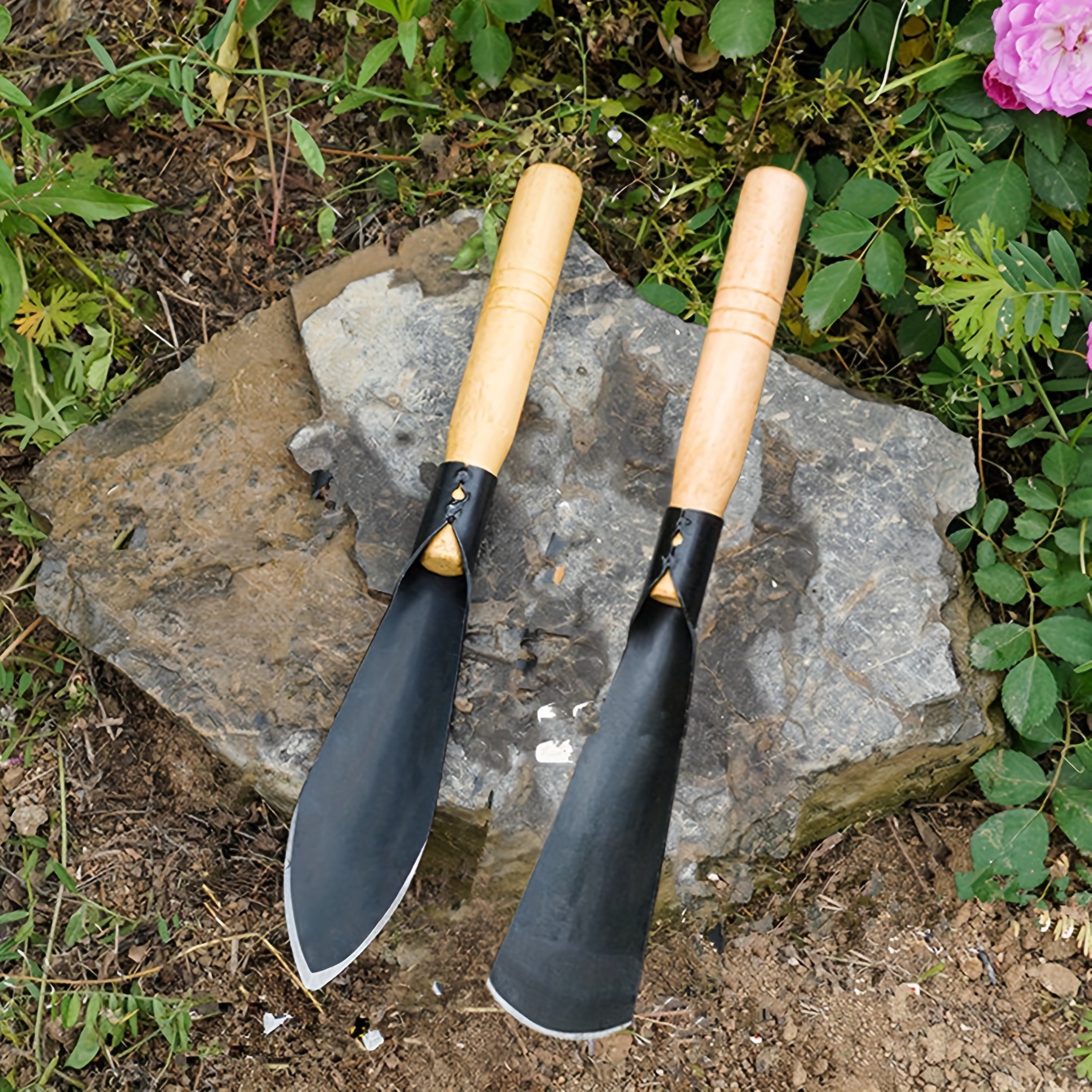 

2pcs Metal Garden Trowels - Hand Shovels For Digging, Transplanting, Planting, And Weeding Tools