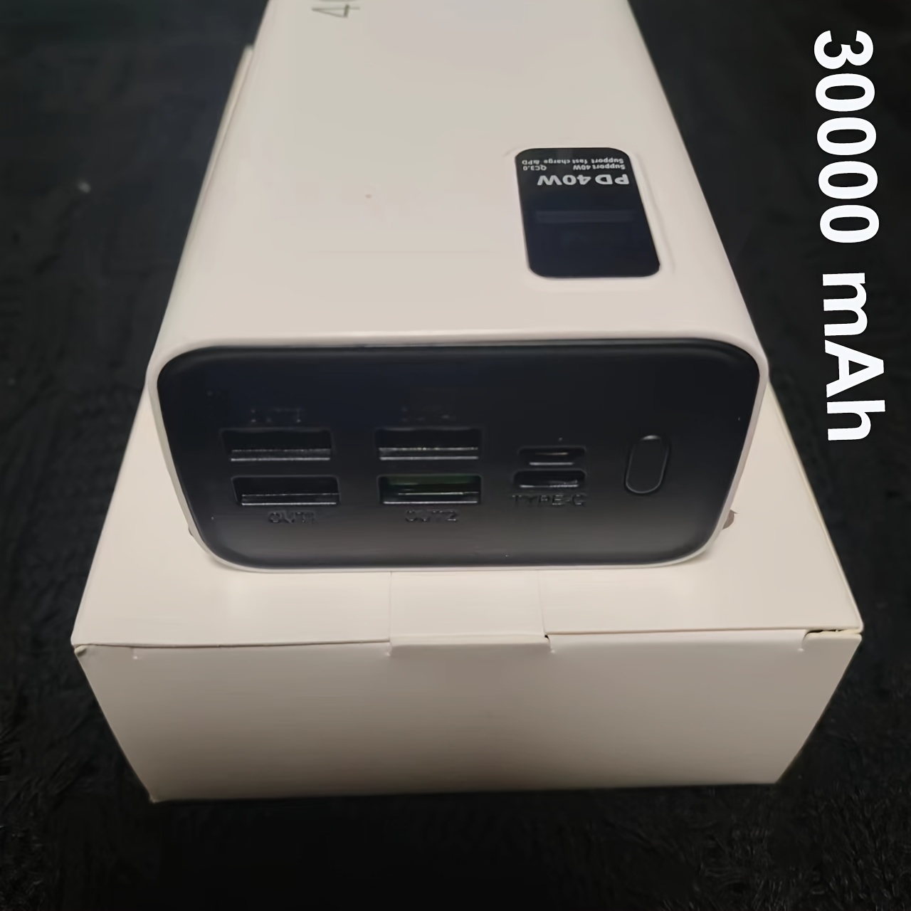 30000mAh Power Bank USB C 30000 mah Powerbank Fast Charge For Xiaomi Mi  iPhone