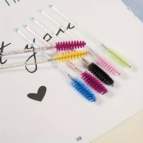 10pcs multifunctional color eyelash comb makeup brush eyebrow comb dual purpose spiral brush eyelashes beauty tools