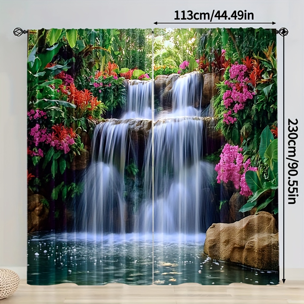 TEMU 2pcs, Popular Spring Summer Curtains Roller Blinds Polyester (without Rod) Gifts For Living Room, Bedroom, Kitchen, Dining