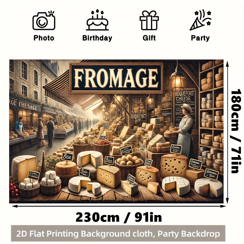 TEMU 2d Flat, 2d Flat - 2d Flat, 2d Flat - A 2d Flat Item, , A Polyester Fiber Party Banner Measuring 71*91 Inches, No Power Required, Easy To Hang