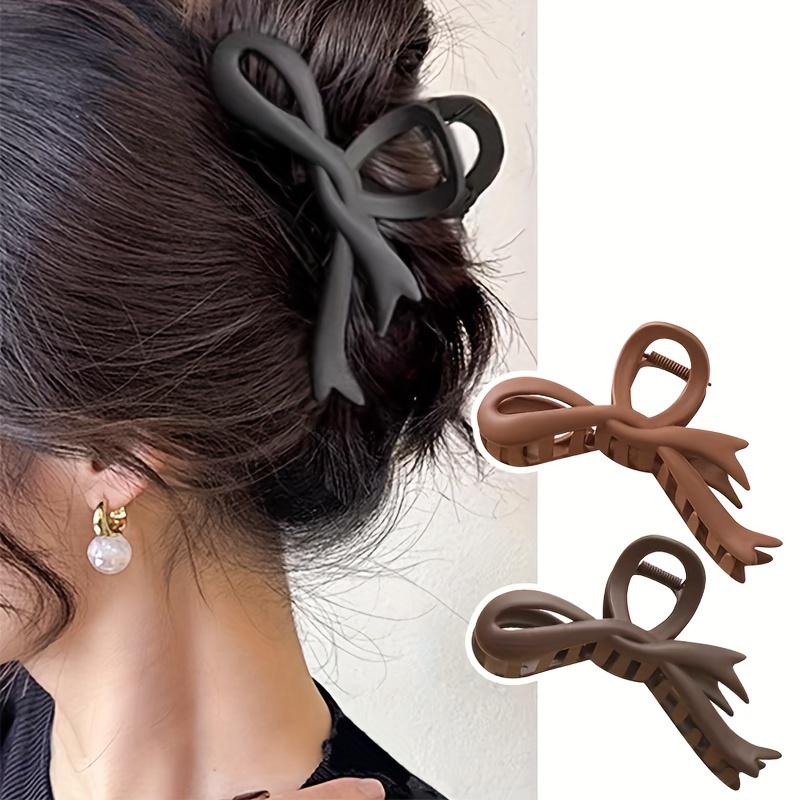 

Elegant Butterfly Hair Clip: Large, Plastic, Bow-shaped, Suitable For Ages 14+, Perfect For Styling Hair And Adding A Touch