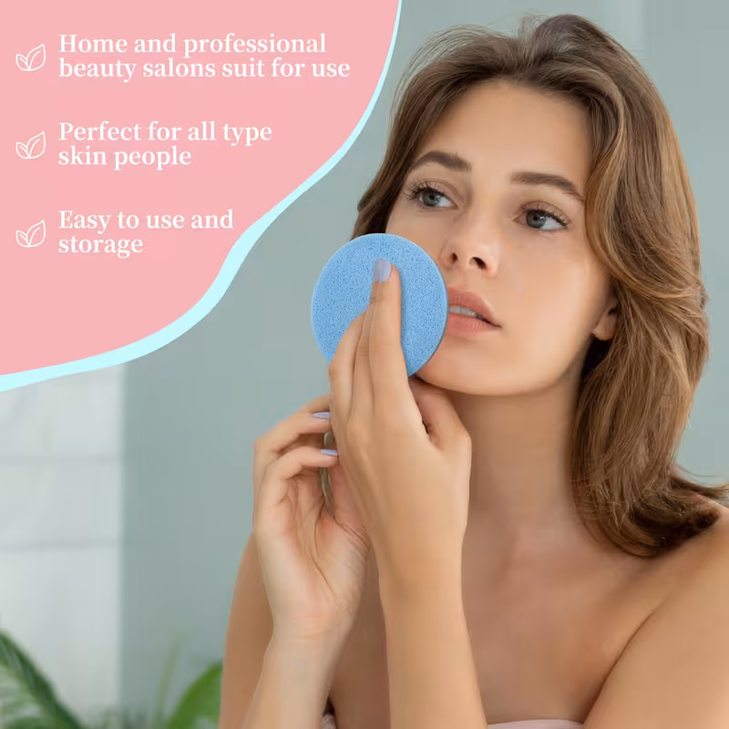 60pcs compressed sponges for washing face cellulose spa sponges for aesthetic skincare facial cleansing exfoliating mask makeup removal Product details 5