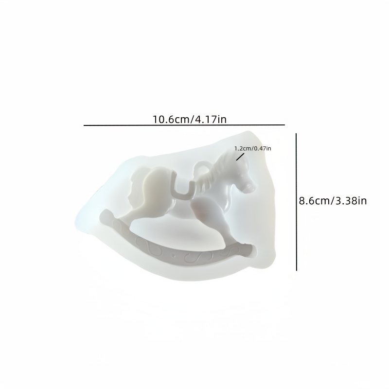 1pc Wooden Horse Silicone Mold For Crystal Horse Epoxy Resin, Handmade Plaster, Concrete Crafts, Candle Molds, And Home Decoration Supplies