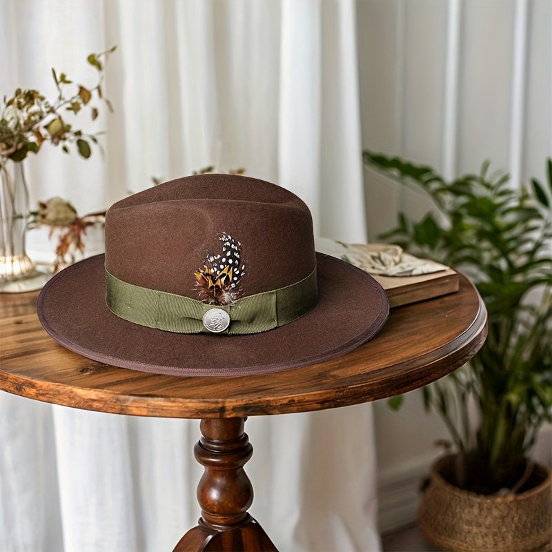 Vintage Bollman 1941-1959 Men/Woman Taupe Felt Fedora Hat with Feather Trim Bollman Hat Indiana Women main image 2