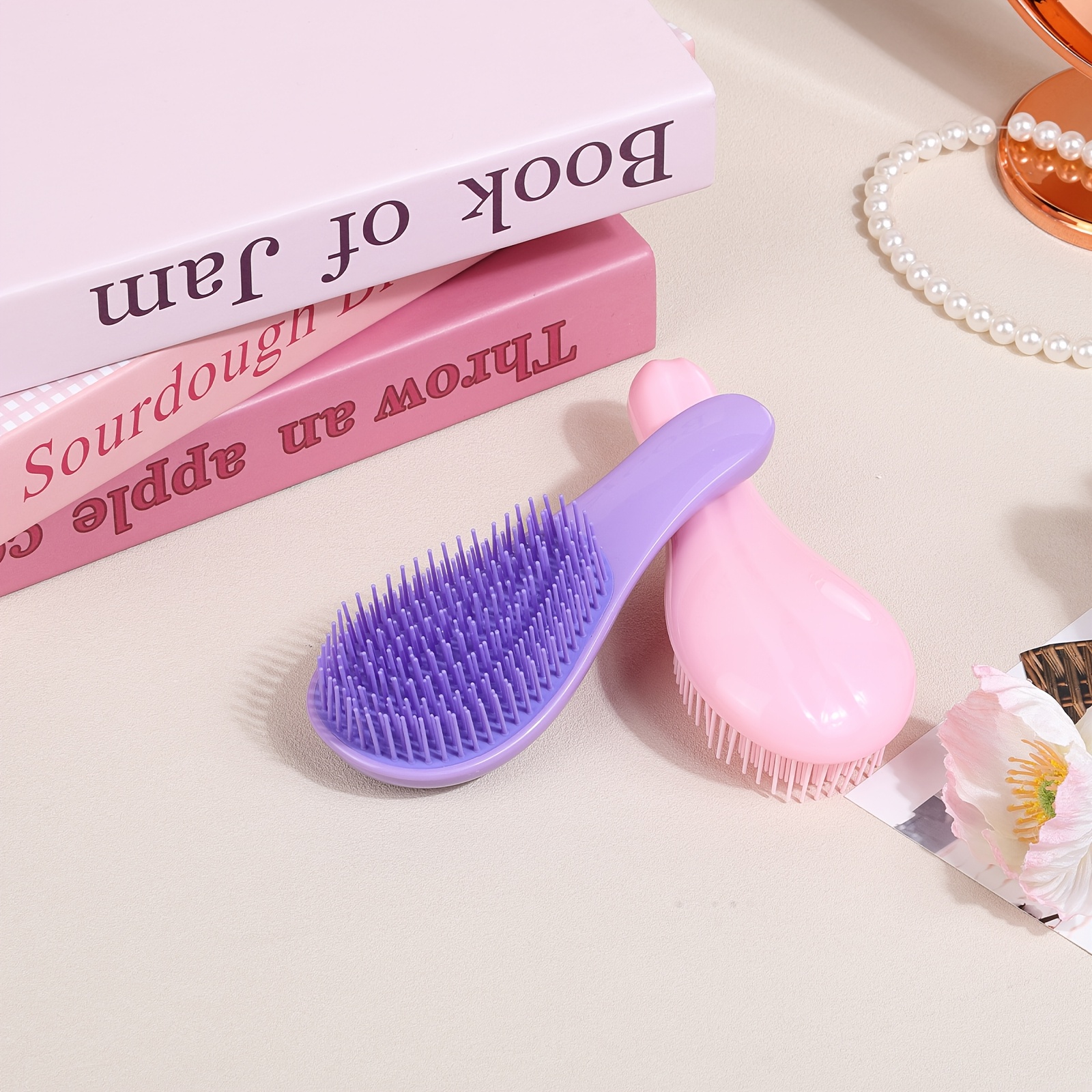 Detangling Hair Brush with Soft Flexible Bristles