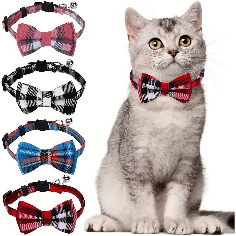 

Bow Tie Cat Collar - Adjustable Breakaway For Kittens And Cats, 1pc