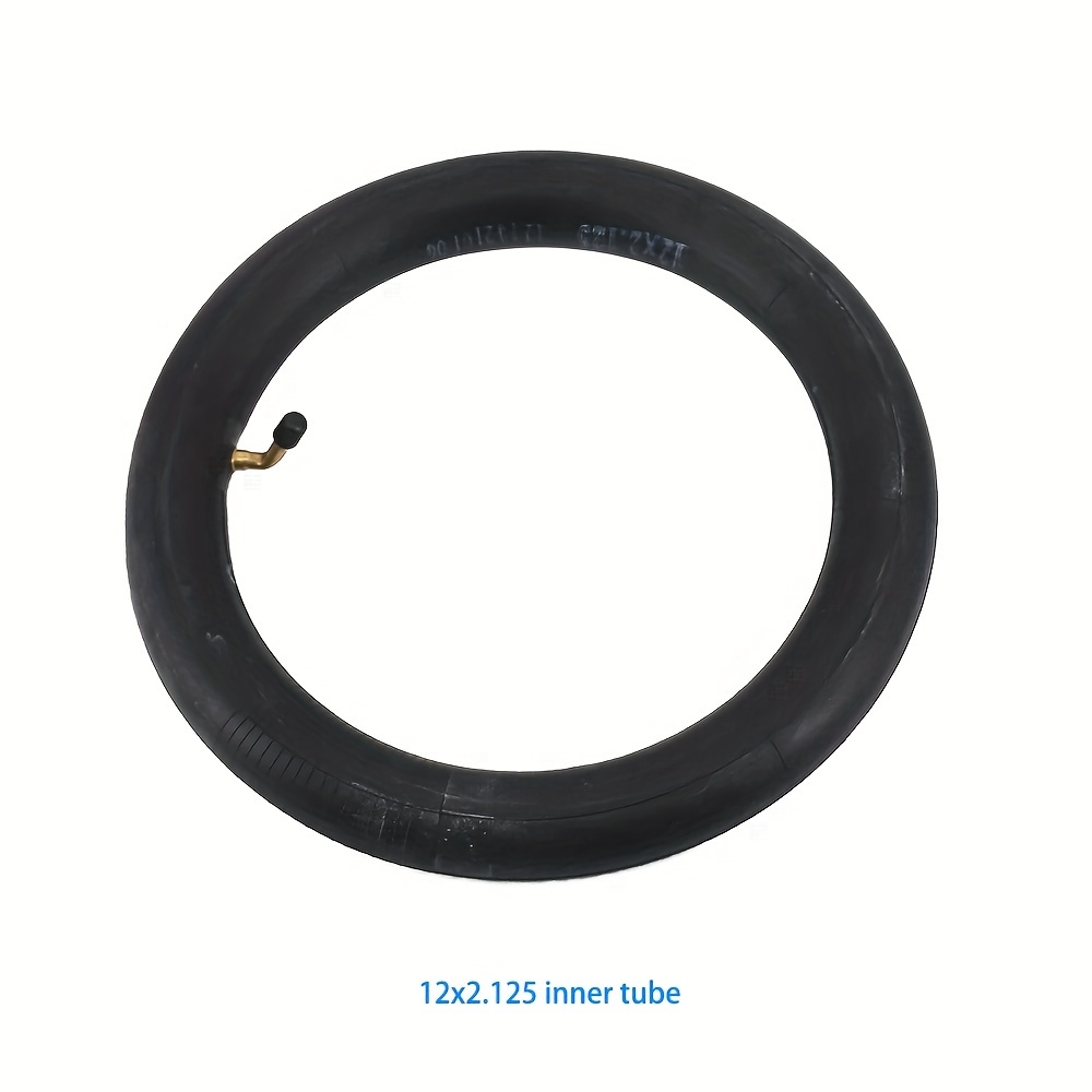 Image of 12-inch 12x2.125 Inner Tube Suitable For Electric Scooters, Electric Bicycles, Folding Bicycles, 12 1/2x2 1/4 Inflatable Bent Valve 90 Degree Thickened Universal Inner Tube