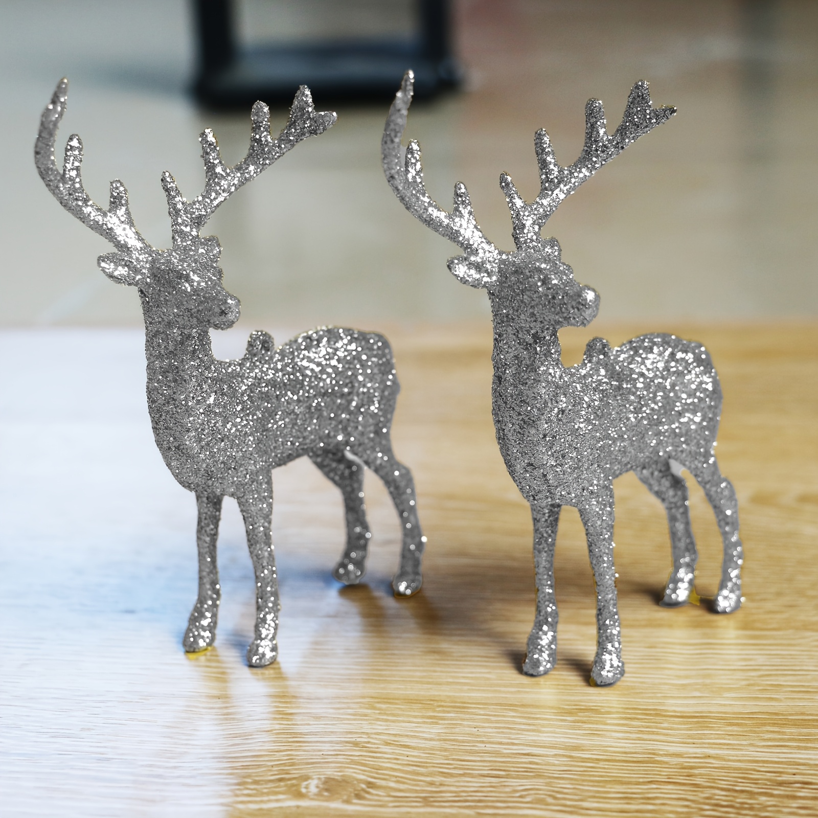 Image of Simulated Christmas Reindeer Statue, Christmas Deer For Christmas Decoration, Reindeer Christmas Decoration Layout For Gift, Fireplace Home Christmas Decoration