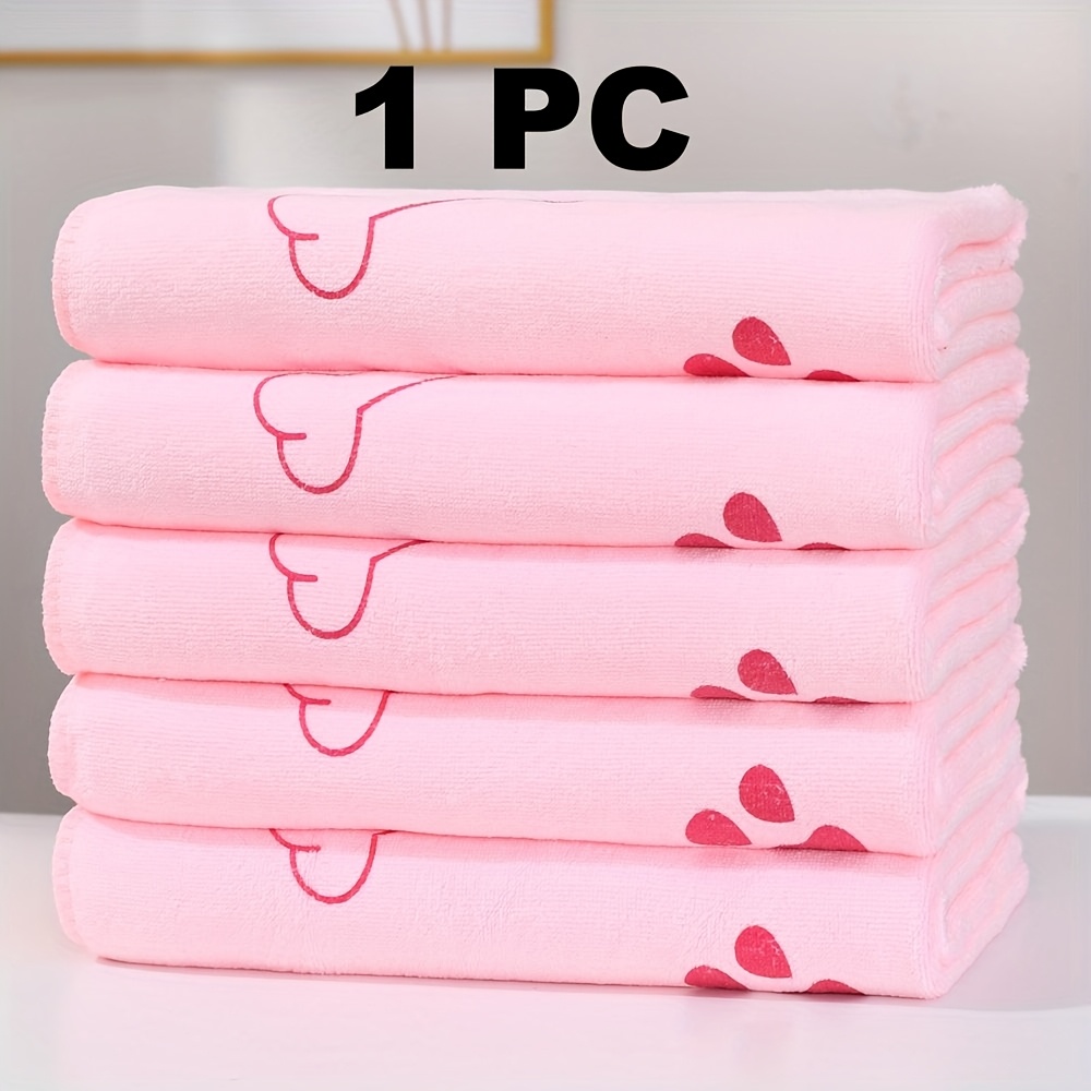 TEMU 1 Pack Microfiber Pet Towel For Dogs, Ultra-absorbent & Quick Drying, Bone & Paw Print Pattern, Machine Washable - Ideal For All Breeds & Sizes