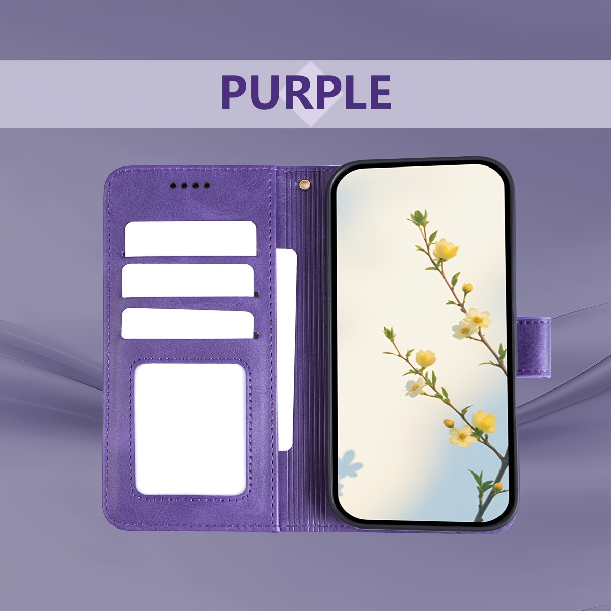 TEMU Phone Case - Wallet Flip Phone Case Suitable For Iphone 17/17 Pro/17 Pro Max, Durable Protective Folio Back Cover Casual Shell, Cash Id Cards