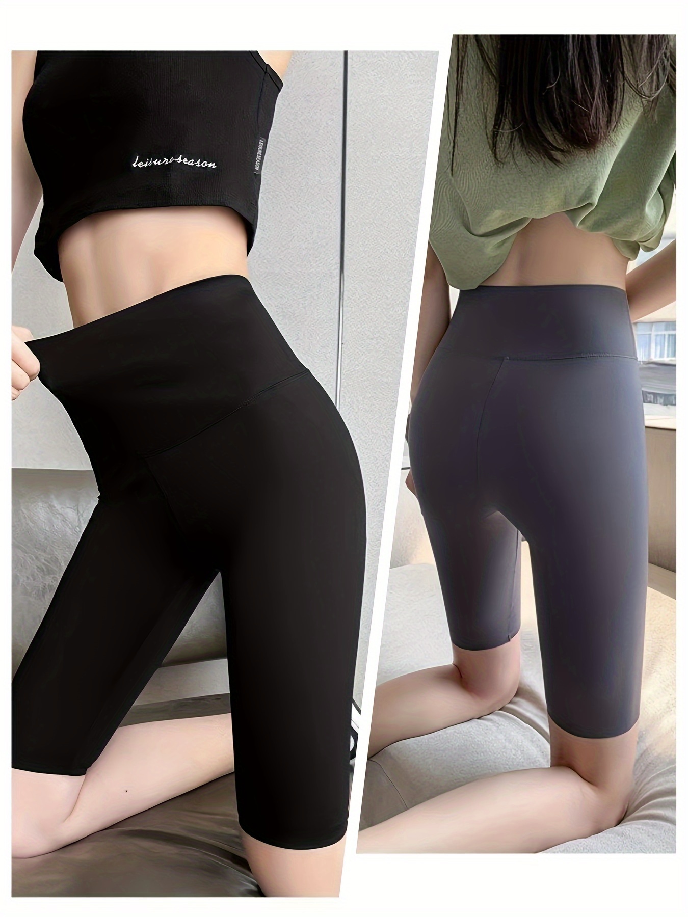 High Waisted Yoga Pants Leggings For Girls Tight Fit Elastic Pants For Yoga  Running Gym & Everyday Fitness