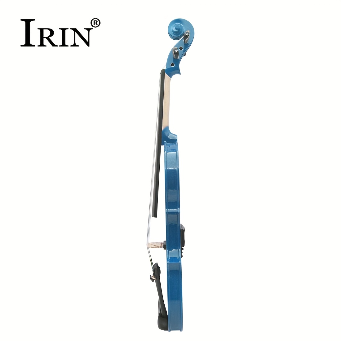 Violín Eléctrico IRIN Profesional - Tamaño Completo 4/4, Proyección de Sonido Amplificado (Sin Baterías Necesarias), Acabado UV - Ideal para Presentaciones en Vivo, Grabación y Enseñanza - Para Violinistas Profesionales y Principiantes - Elegante Color Azul, Instrumento Musical Estiloso, Artesanía de Alta Calidad, Música Educativa, Orquesta